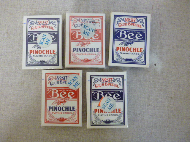 lot 169 image: 5 Decks of Pinochle Cards