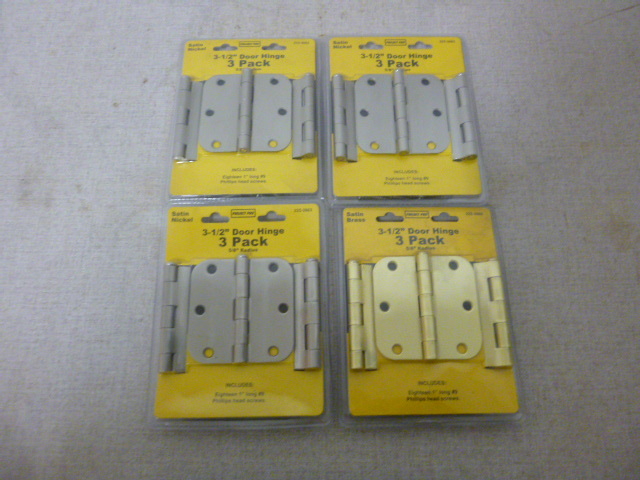 lot 231 image: 4 Packs of Project Pro 3 12 Door Hinges