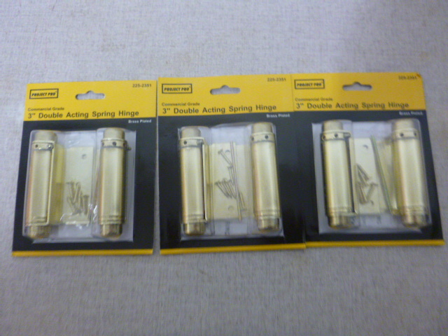 lot 235 image: 3 Packs of Project Pro 3 Double Acting Spring Hinges