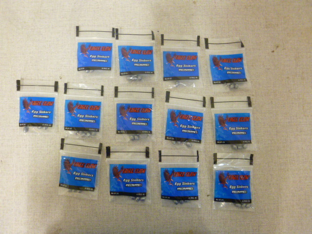 lot 299 image: 13 Packs of Eagle Claw Egg Sinkers