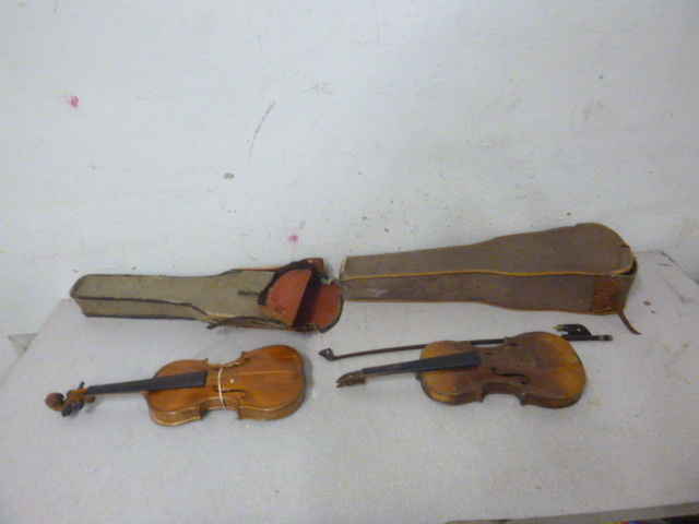 lot 331 image: 2 Old Violins