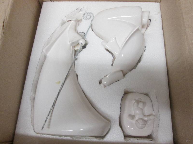 3 pc White Ceramic Nativity Set...