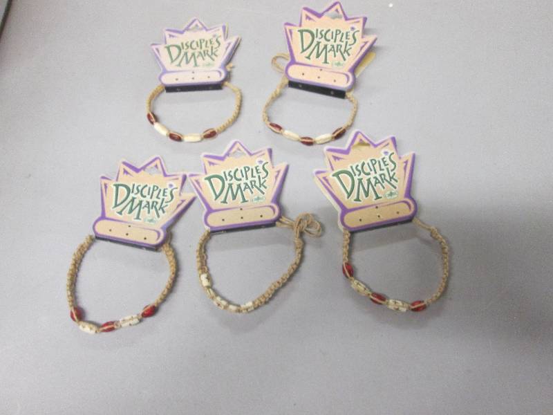 Lot of 5  Woven Cross Bead Bracelet...