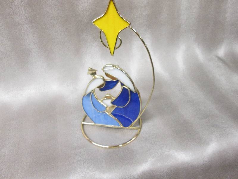 Gold Toned Nativity Tealight Holder...