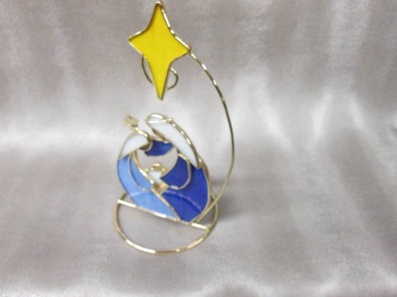 Gold Toned Nativity Tealight Holder...
