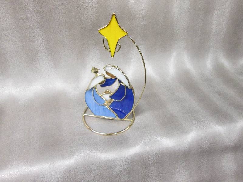 Gold Toned Nativity Tealight Holder...