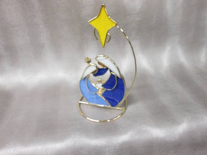 Gold Toned Nativity Tealight Holder...