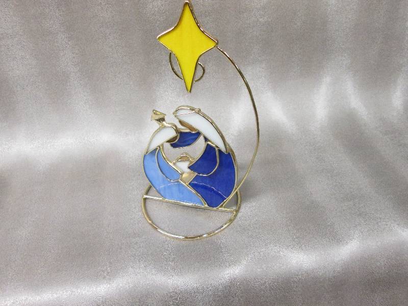Gold Toned Nativity Tealight Holder...