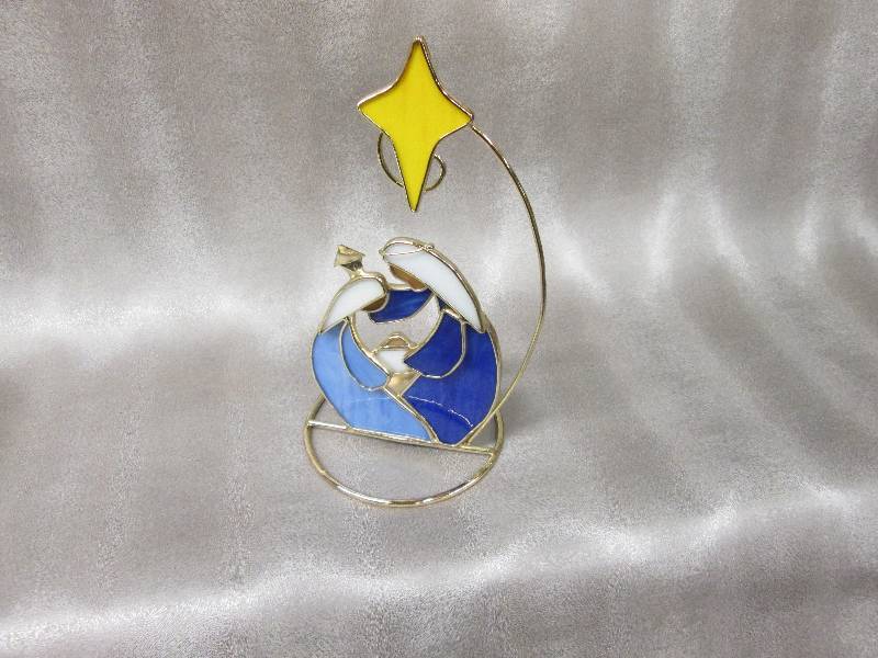 Gold Toned Nativity Tealight Holder...