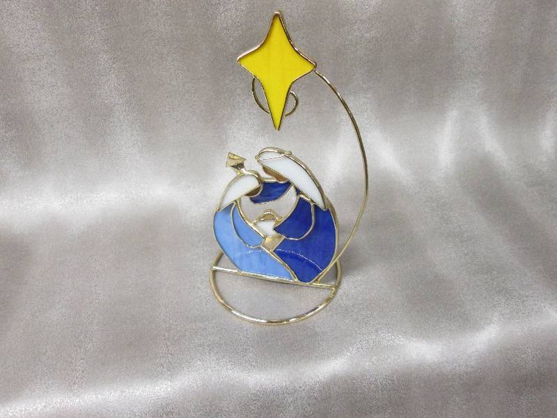Gold Toned Nativity Tealight Holder...