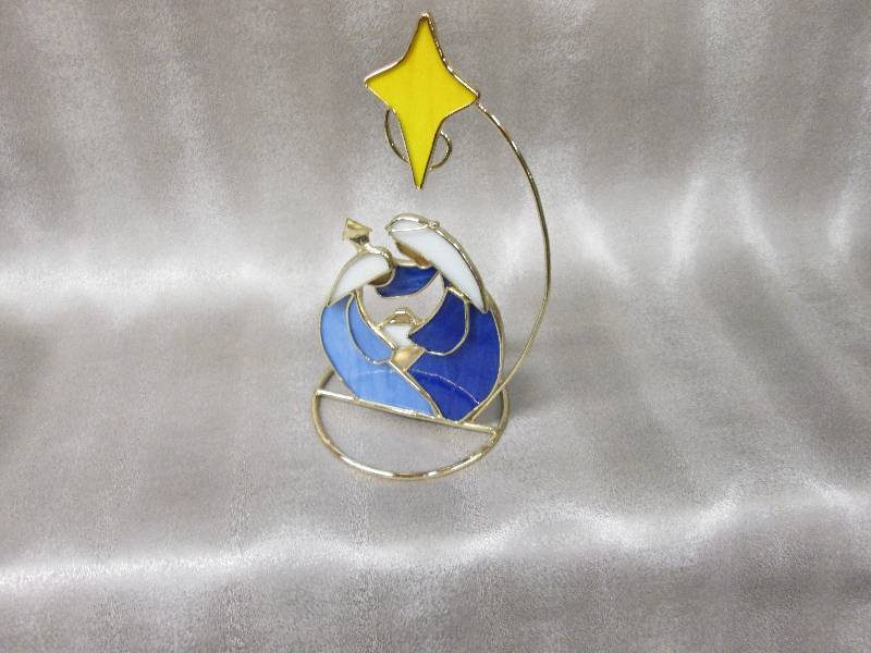 Gold Toned Nativity Tealight Holder...