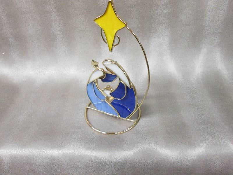 Gold Toned Nativity Tealight Holder...
