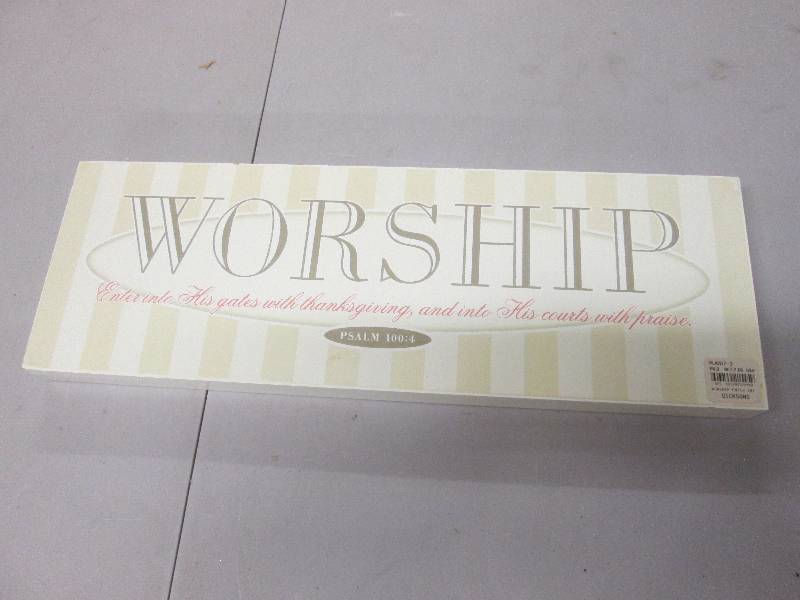 Worship Inspirational Wall Plaque...