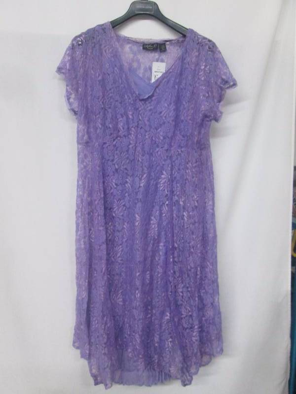 lot 57 image: Lola P Womens Plus Lace Double Ruff Dress
