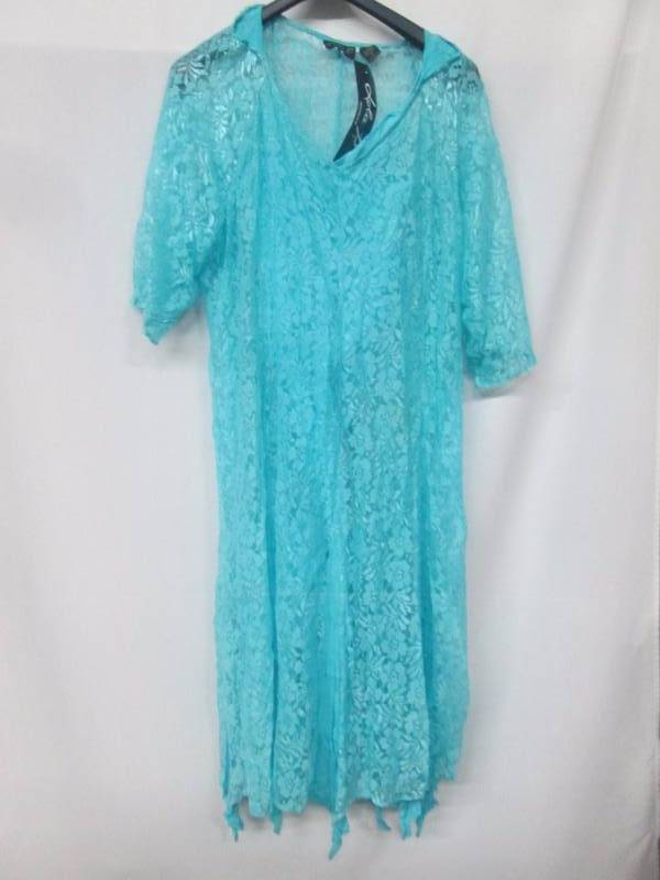 lot 58 image: Lola P Womens Plus Hankie Hem Dress