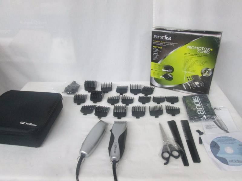 lot 28 image: Andis Pro Motor 27-pc. Hair ClipperTrimmer Combo