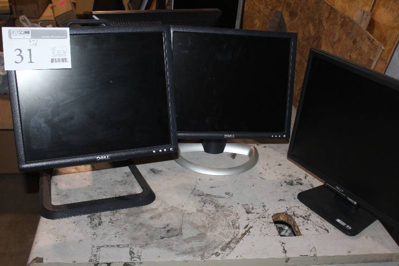 lot 31 image: Lot of (3) Dell, Acer Computer Monitors