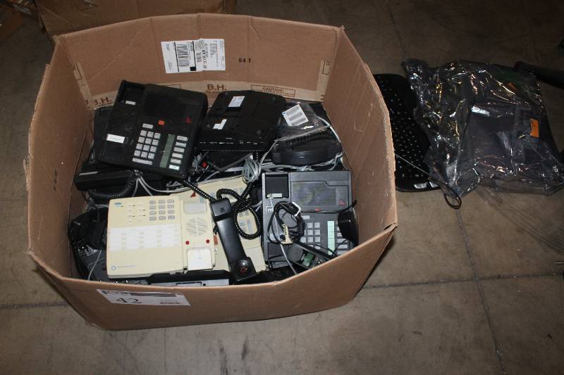 lot 42 image: Box Lot of Phones, Keyboards
