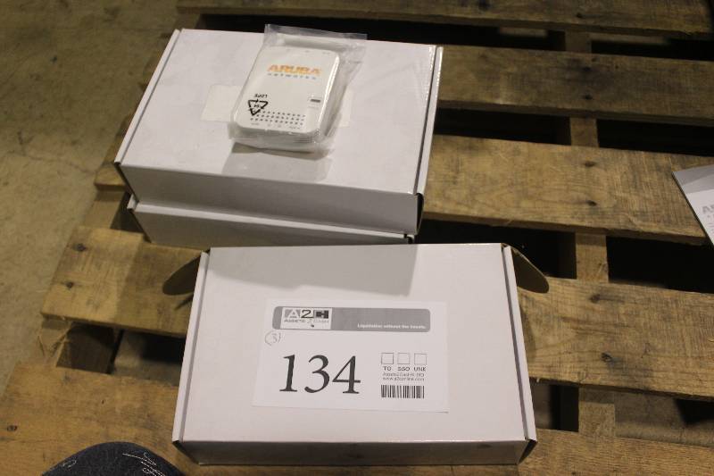 lot 134 image: Lot of (3) Electronics Including Aruba Networks RAP-2WG Wireless Remote Access Point w Manual