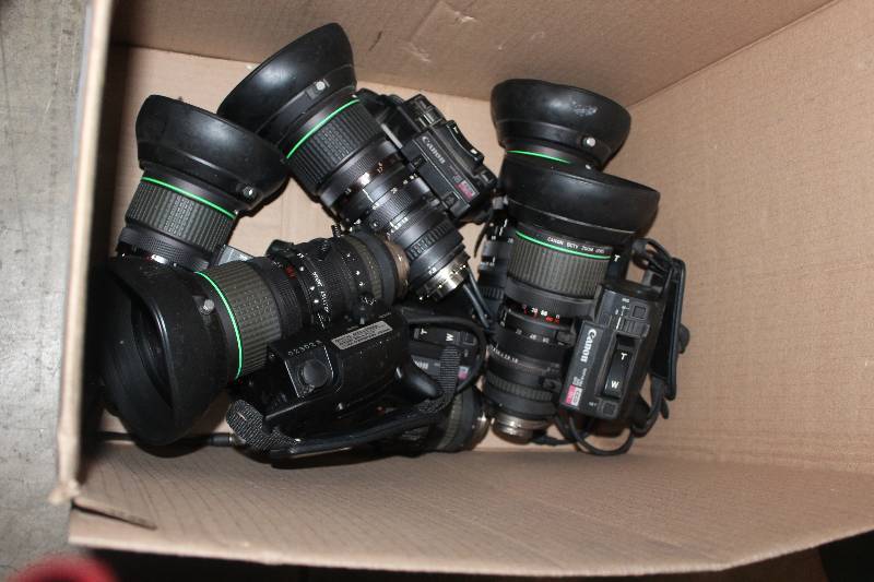 lot 117 image: Box Lot of Canon Movie Camera, Lens