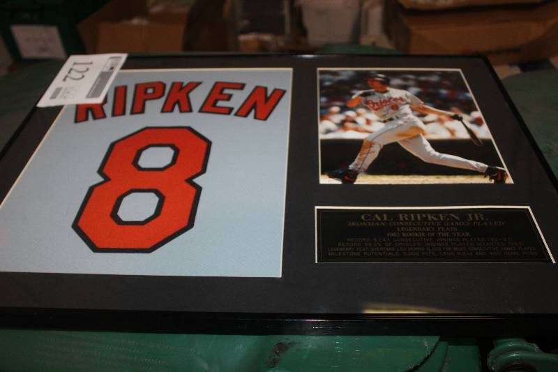 lot 122 image: Cal Ripkin Jr. #8 1982 Ironman Consecutive Games Played Framed Picture