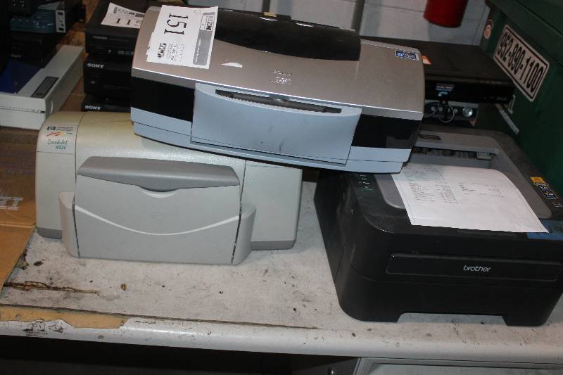lot 151 image: Lot of (3) Printers Including HP DeskJet 932C, Canon S900, HP Laser Printer HL-2240