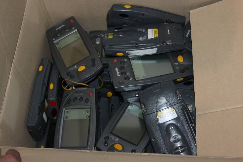 lot 169 image: Lot of (1) Boxes of Symbol Electronics Including Chargers, Cases, Batteries