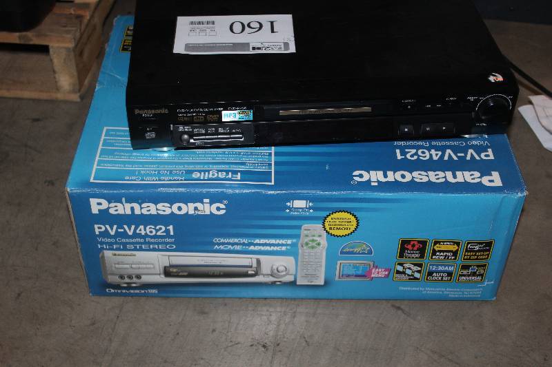 lot 160 image: Lot of (2) Electronics Including 1) Panasonic PV-V4621 Video Cassette Recorder AND 1) Panasonic DVDVideo CDCD Player Model DVD-RP56