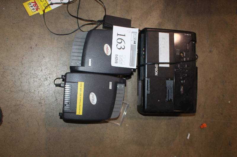 lot 163 image: Lot of (3) Electronics Including Anchorlink EC7000i, Epson Projector, PowerLite 77c