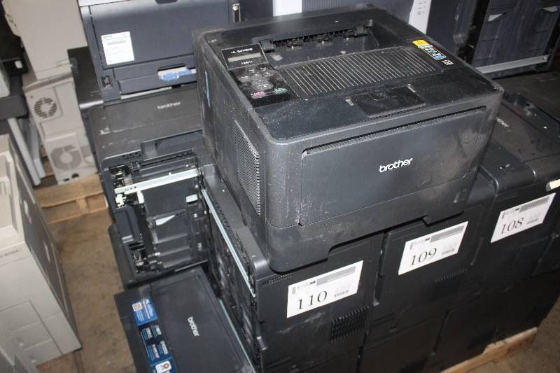 lot 107 image: Lot of (6) Brothers HL-54700W Printers