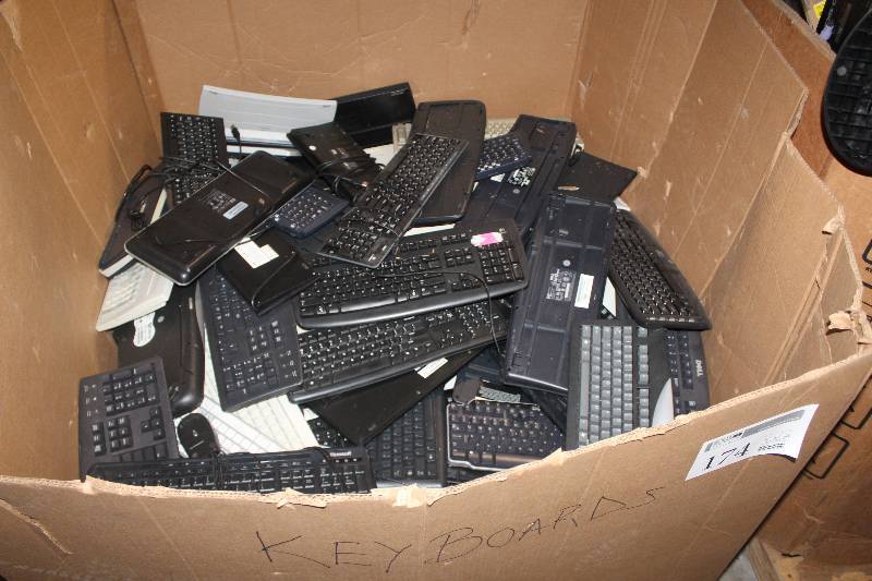 lot 174 image: Box Lot of Computer Keyboards