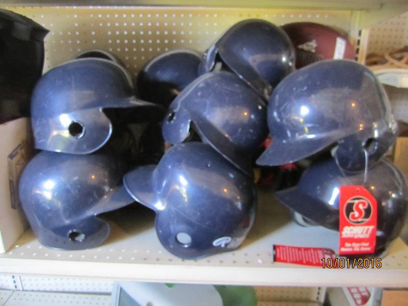 Large lot of sports helmets, used v...