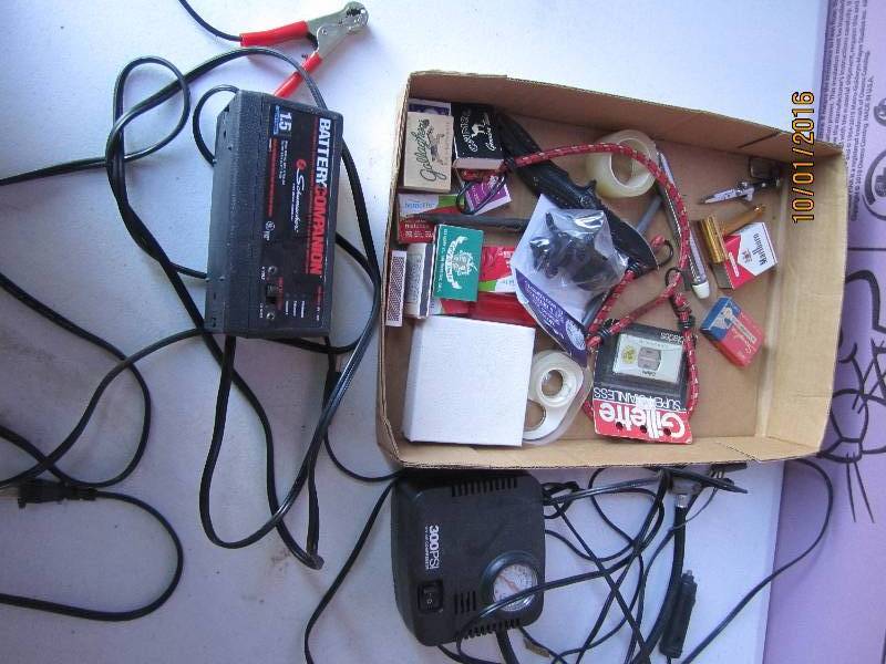 Lot of shavers matches and chargers...