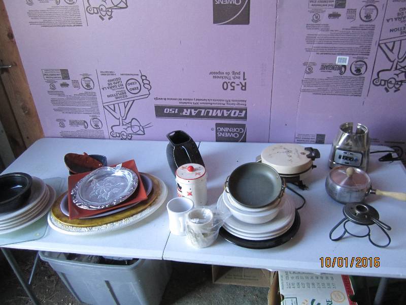 Lot of dishes and glassware...