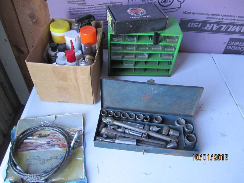 Lot of tools and liquid chemicals...
