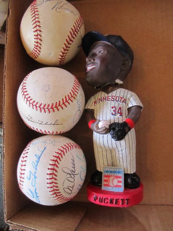 3 Autographed Baseballs, Paul Molit...