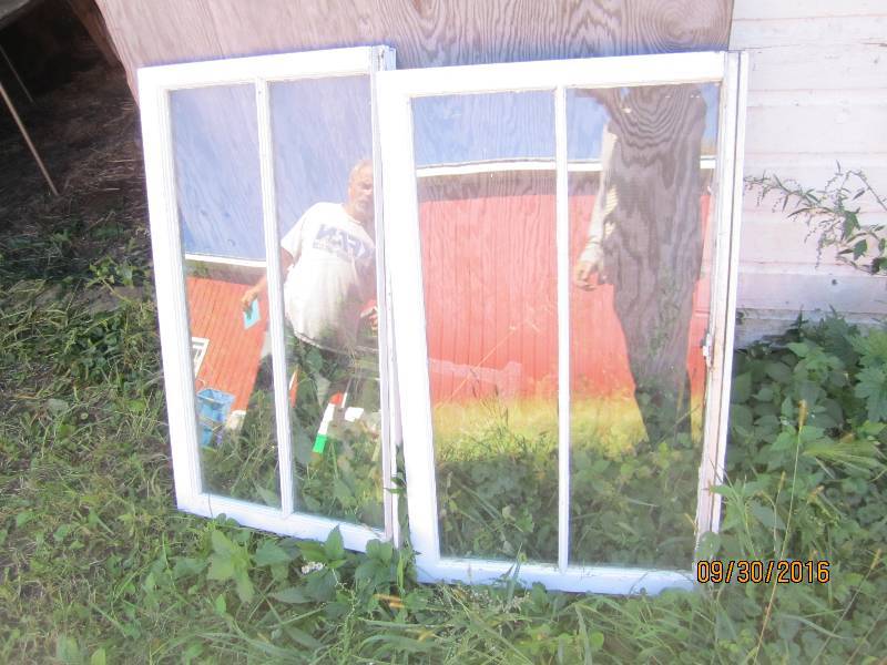 2 single pane vintage windows...