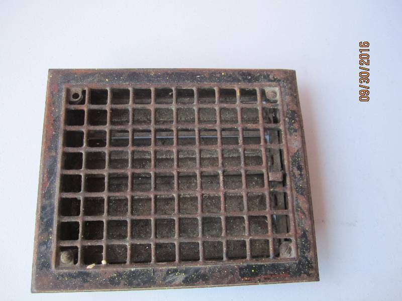 8 x 9.5 opening antique floor grat...