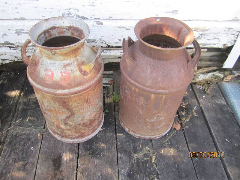 2 Milk cans ...