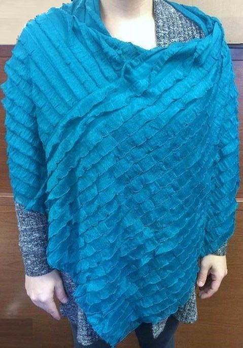 Blue Layered Poncho