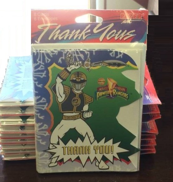 Power Rangers Thank You Cards