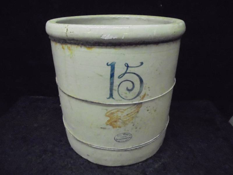 15 Gallon RedWing Crock, crackedbanded, lots of character