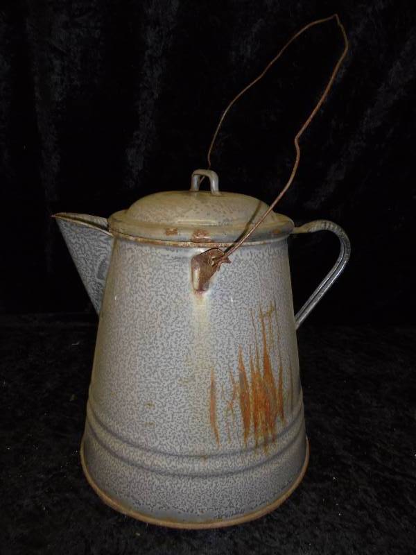 Enamel Coffee Pot - Rusted