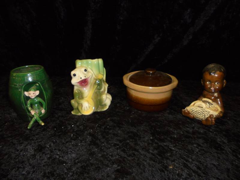 Lot - Ceramic Planters, Leprechan Mug, etc