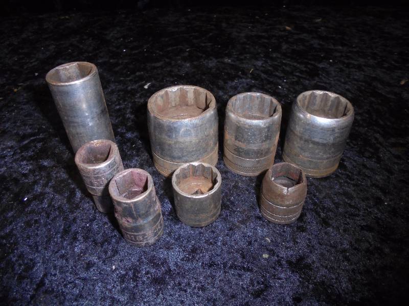 Lot - 12 Drive S-K Brand Sockets