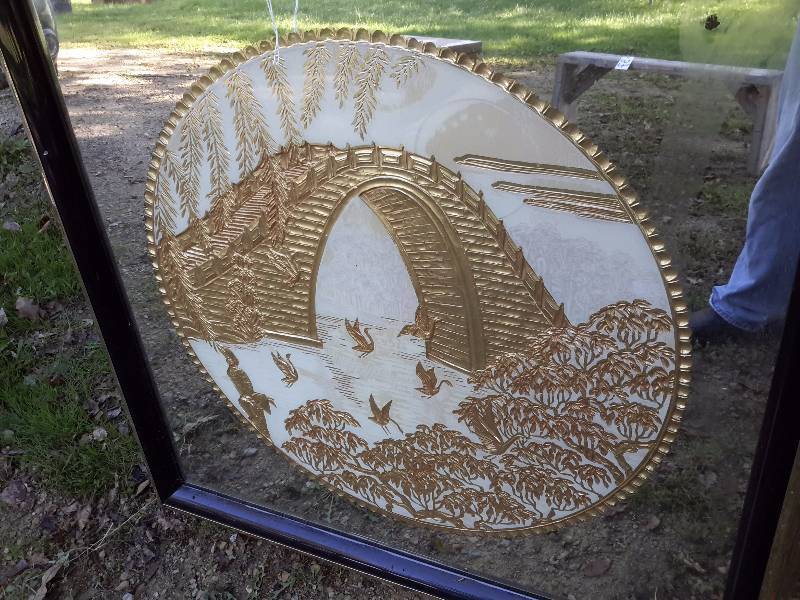 lot 41 image: Asian Theme Mirror