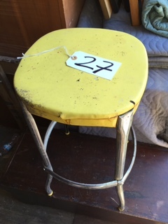lot 27 image: vintage kitchen stool.
