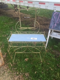 lot 15 image: Wrought Iron Makup Table Frame