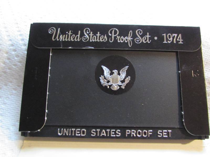 1974 US MINT PROOF SET, 6 COINS, S