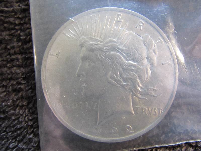 1922 PEACE DOLLAR, 90% SILVER COIN